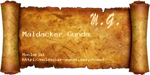 Maldacker Gunda névjegykártya
